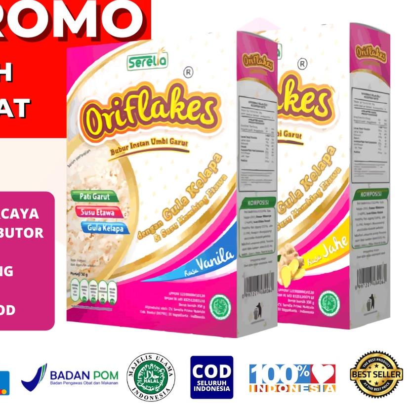 

♀ ORIFLAKES GASTRO Maag Asam Lambung & Gerd Makanan Sarapan Sereal Pati Umbi Garut 350 gram ➦