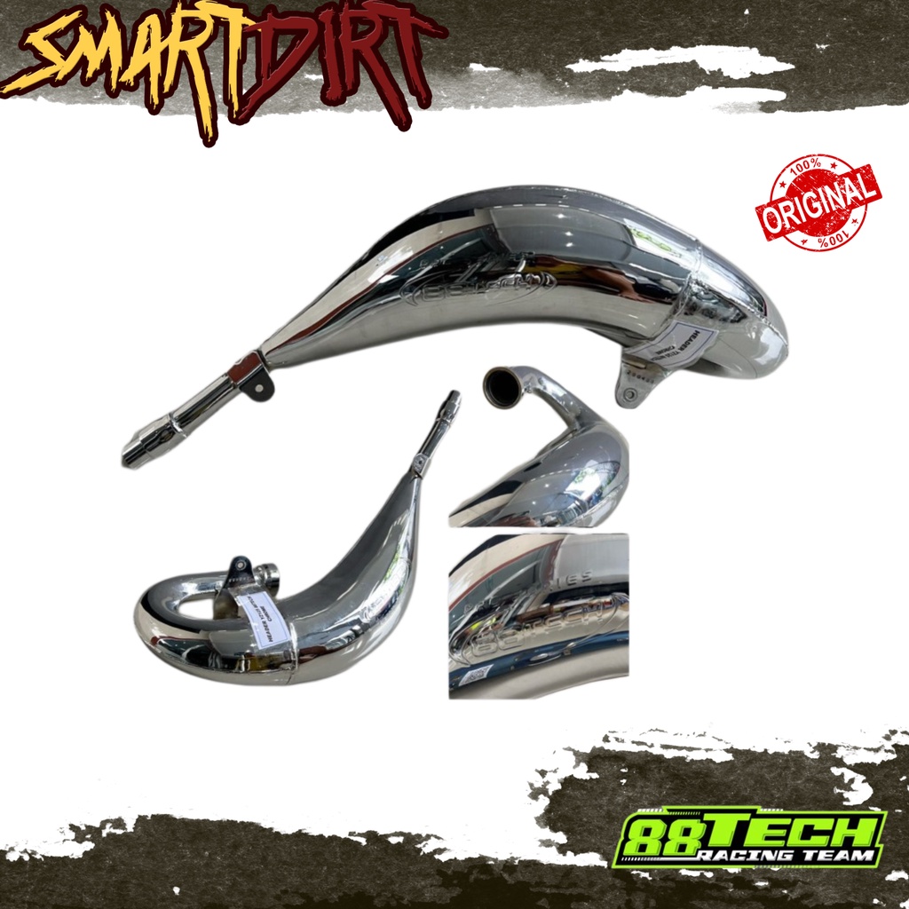 HEADER 88TECH YAMAHA YZ125 CHROME HEADER YZ125 CHROME 88TECH ORIGINAL
