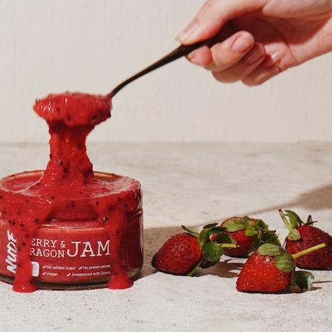 

♞ NUDE Berry & Dragon Jam Sugar Free Strawberry (Selai) Keto Friendly / Diet,Vegan, Gluten Free Spread ★