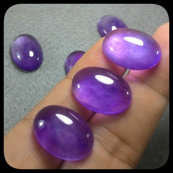 Batu Cincin KECUBUNG UNGU AUSTRALIA SERAT BENING KRISTAL PGS1081