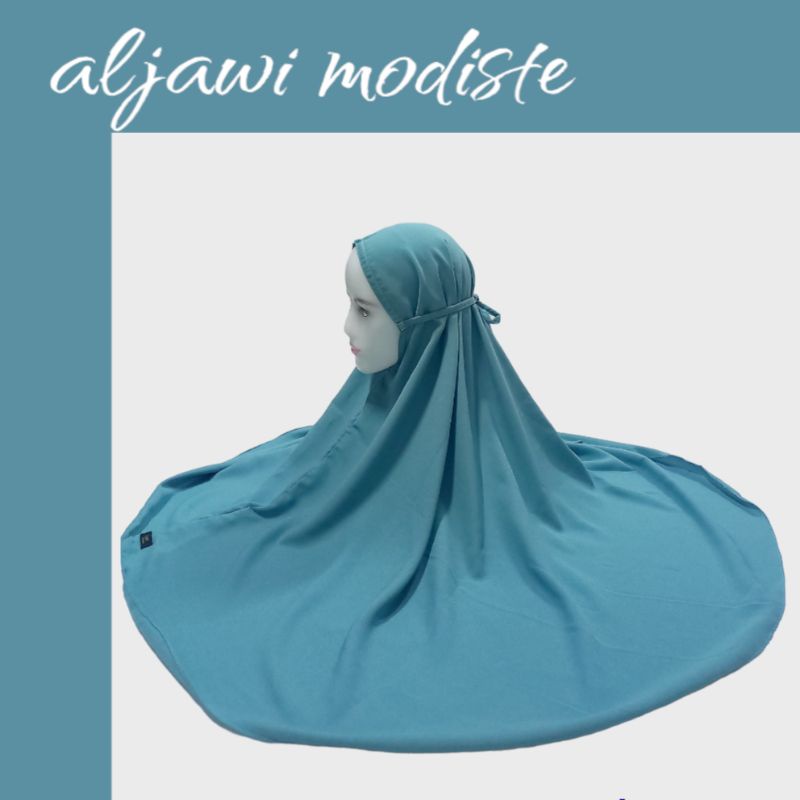 Khimar Bergo Maryam Wollycrepe - BIRU WARDAH
