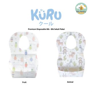 KURU DISPOSABLE BIB / Marveila Disposable Bib isi 12pcs / celemek sekali pakai / TERLARIS / BIB TRAVEL / BIB ANAK