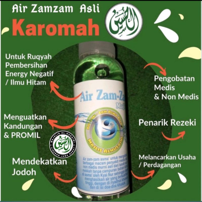 

Air Zam-Zam Asli Asma' Majelis Alhusaini