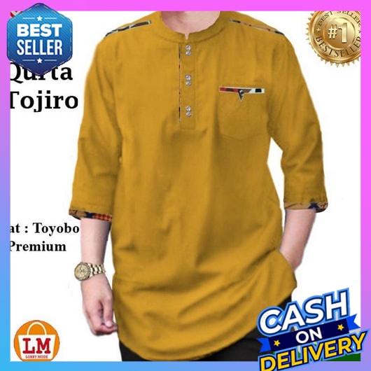 Baju Koko Dewasa Toyobo Jumbo 3Xl - 8Xl Lengan Panjang , Kurta Pakistan Big Size Polos Terbaru Lobby