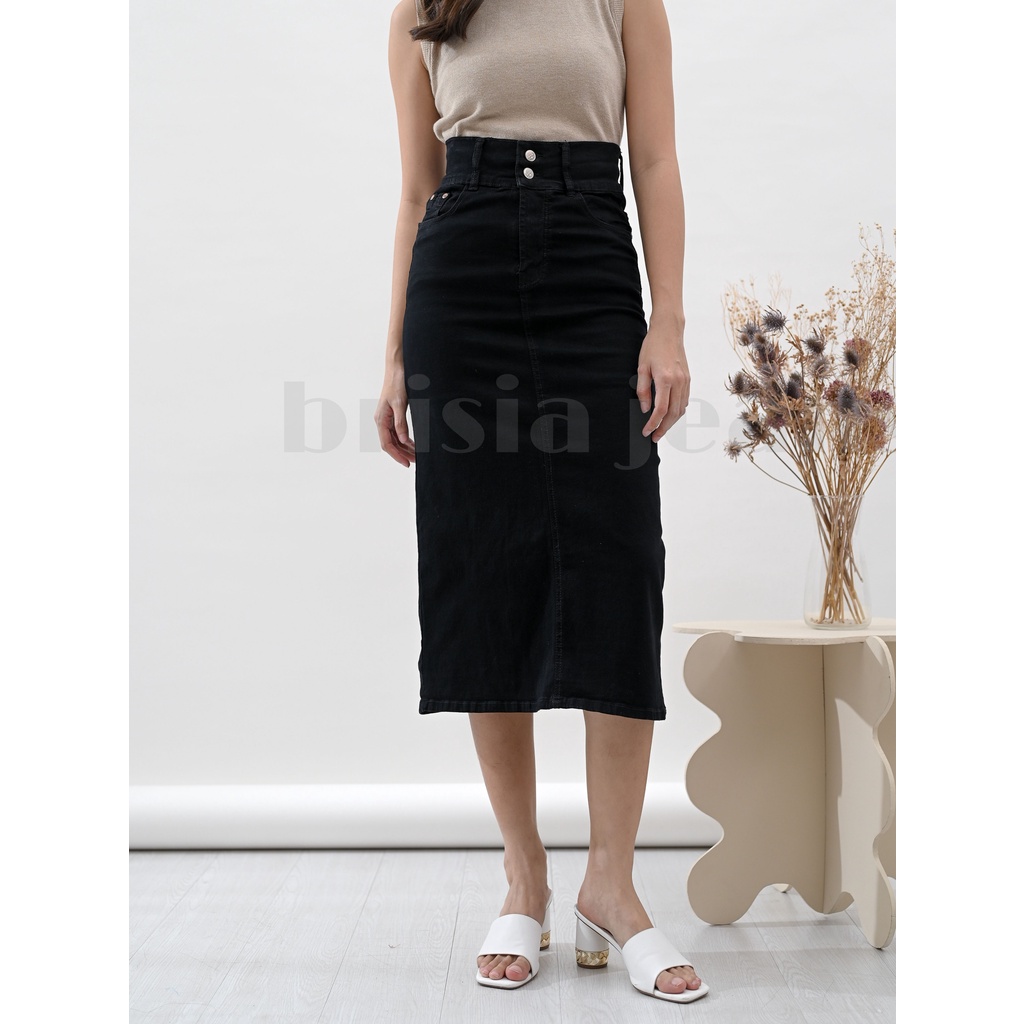 [SIZE 28-33] DANIELLE Skirt Jeans 2 Button - 3 WARNA / Rok Jeans 7/9