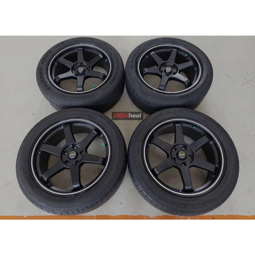 VELG MOBIL RACING BEKAS TOKYO TE37 RING 18 LEBAR 8 BAUT 5 + BAN 235 50 R18