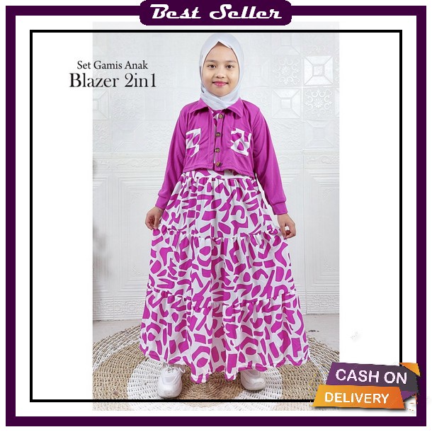 Terbaru Baju Kids Dres Anak Perempuan//Gamis Azizah//Gamis Anak Usia 3 - 10 Tahun//Dres Anak Kekinia
