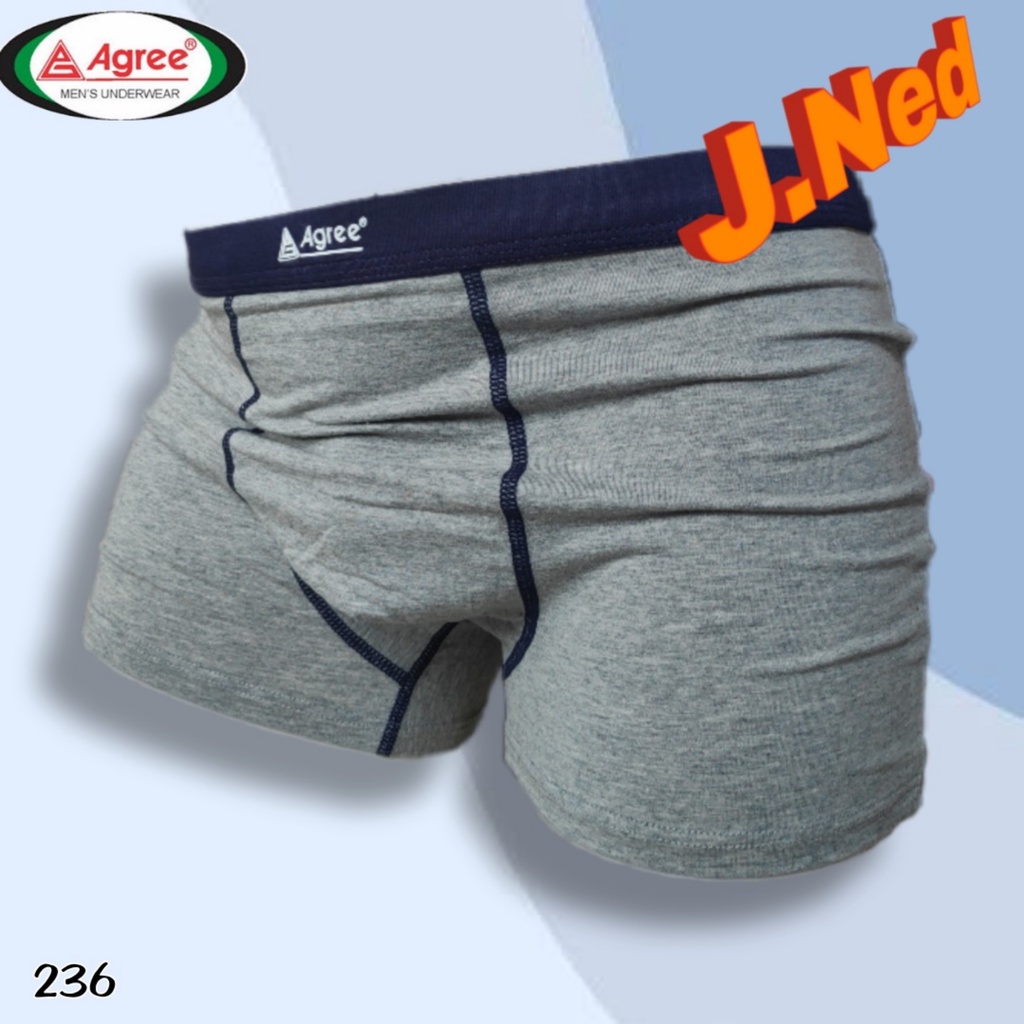 J236T - ( 3PCS ) CELANA DALAM BOXER PRIA AGREE  SIZE M, L, XL