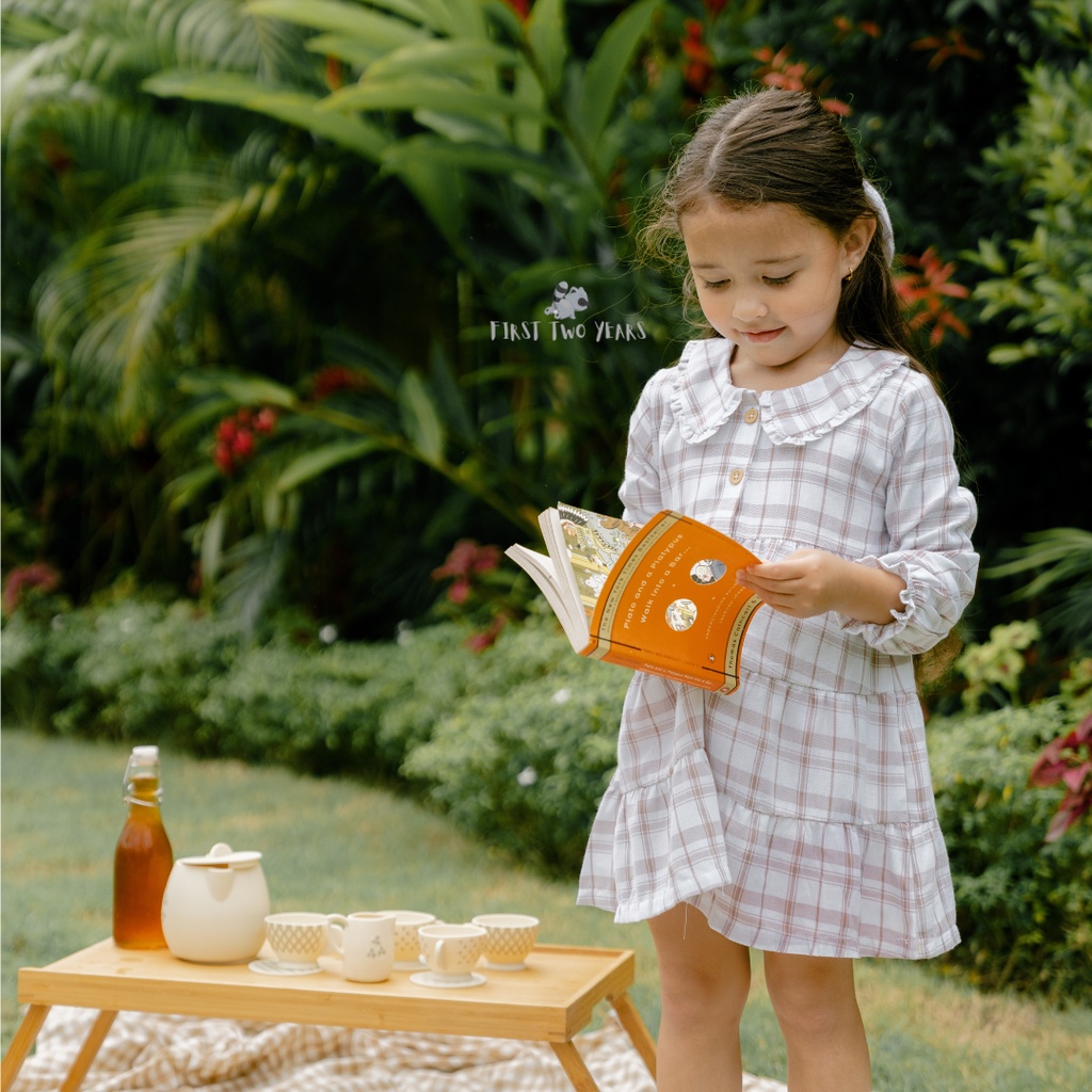 Bohopanna - Daniela Dress &amp; Bow Scrunchies / Dress Anak Perempuan dan Ikat Rambut