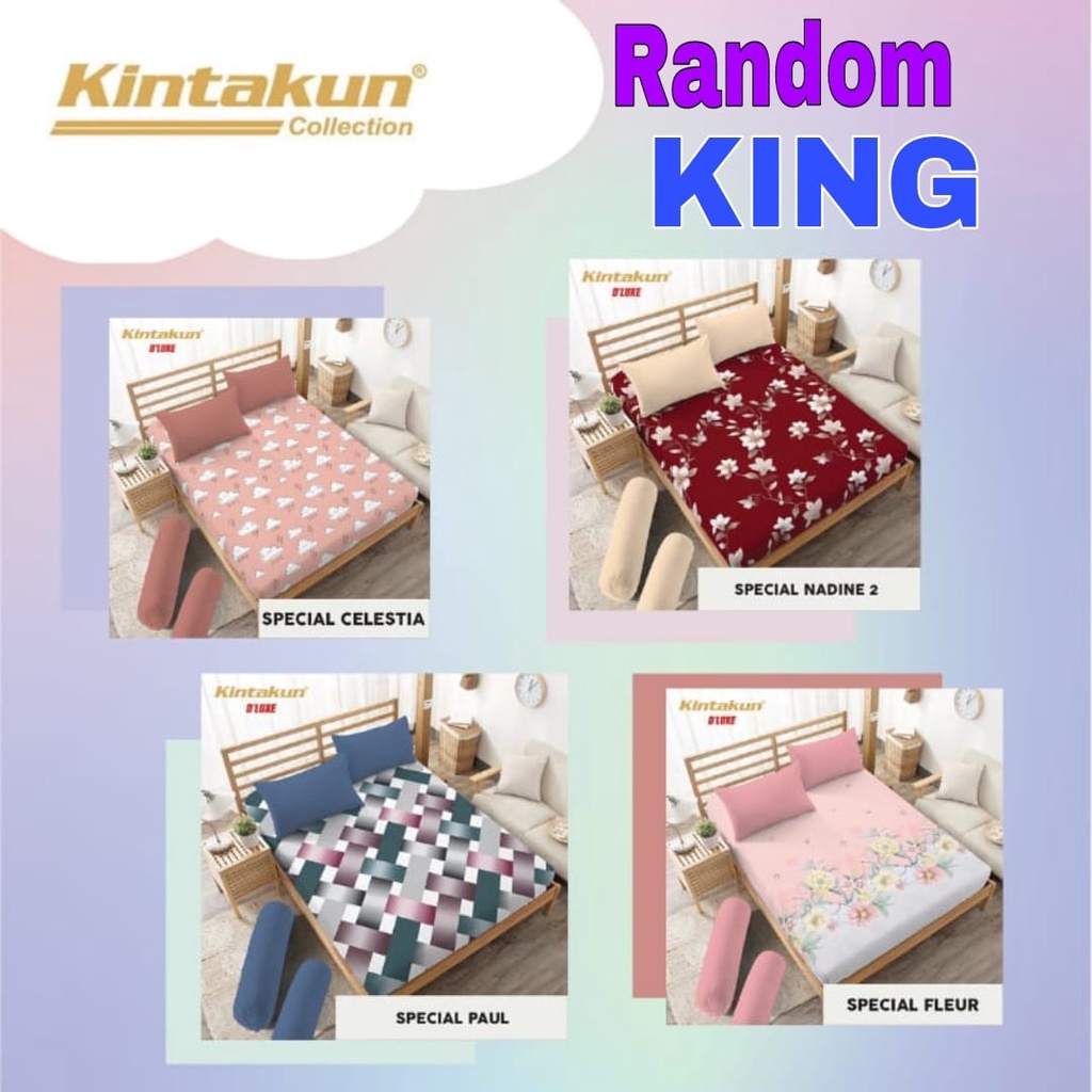 Sprei Kintakun Dluxe King Size 180X200cm - Random