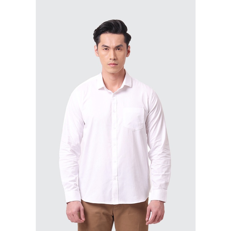 MOC Kemeja Lengan Panjang Pria COOPER - WHITE