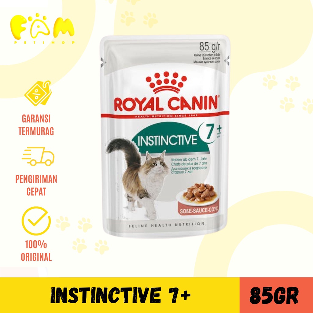 Royal Canin Instinctive 7+ In Gravy Makanan Kucing Dewasa Wet 85gr