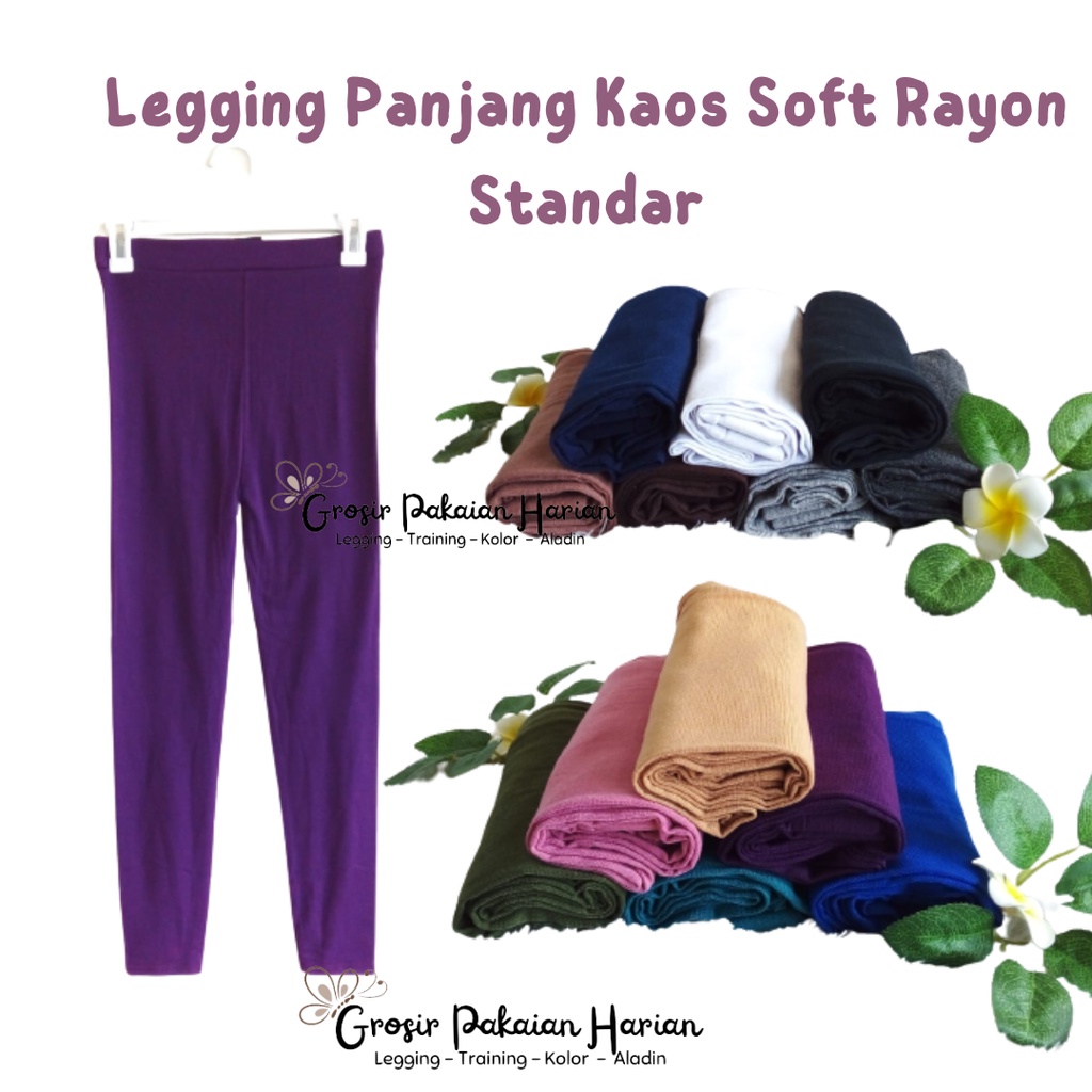 Legging Panjang Kaos Soft Rayon Standar