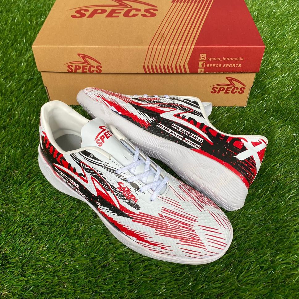 STOK TERBARU SEPATU SPECS FUTSAL ACCELERATOR LHTSPEED REBORN PUTIH GOLD MURAH INDOOR PREMIUM  ORI VI