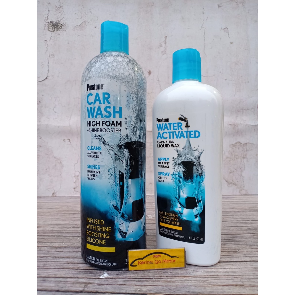 PAKET PRESTONE CAR WASH + PRESTONE WATER ACTIVATED CARNAUBA LIQUID WAX