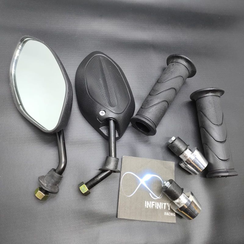 Paket Honda 3 item. Spion beat mini hitam plus handgrip honda plus jalu stang model pcx chrome mini