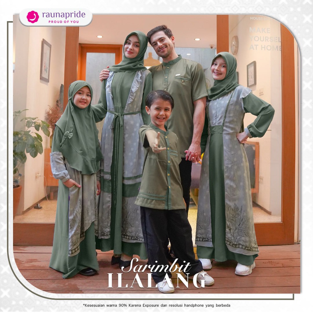 Rauna Sarimbit Lebaran  Terbaru / Ilalang SR-13 Dark Green / Fashion Muslim