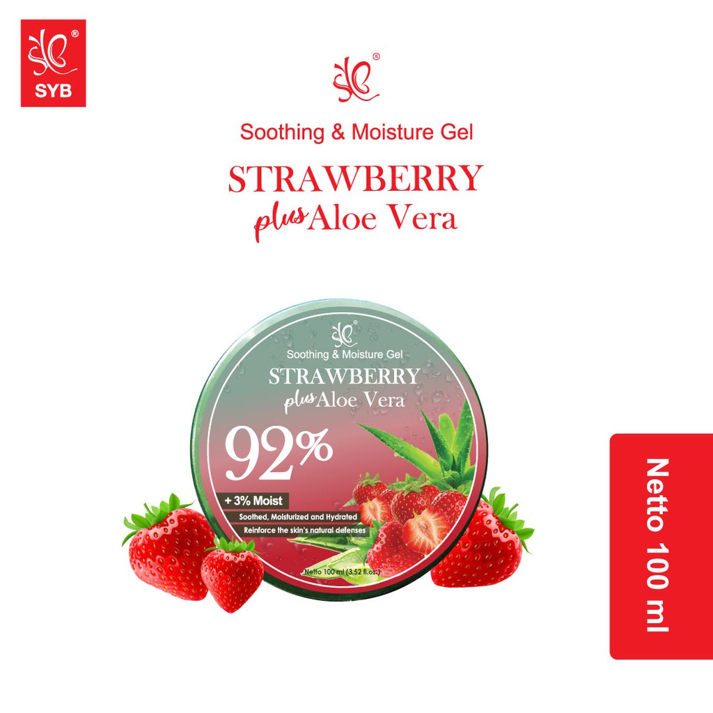 SYB Soothing &amp; Moisture Gel Strawberry Plus Aloe Vera 100ml