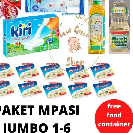 

► PAKET MPASI LENGKAP JUMBO ( BELCUBE + KIRI + BABYBEL + CASA DI OLIVA / EVOO + MAZOLA + ANCHOR) ❂