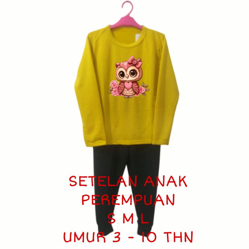 Setelan Anak Perempuan Kaos Lengan panjang dan Celana panjang Terbaru 2022 One Set Baju Tidur Santai Anak Cewek Kekinian Murah Korea Style Size S 3 4 5 Tahun M 5 6 7 Tahun L 8 9 10 Tahun Burhan