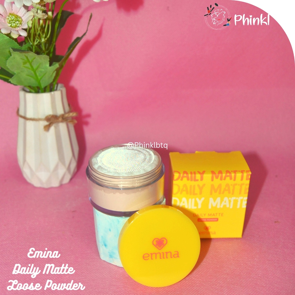 `ღ´ PHINKL `ღ´ ╰☆☆ 𝔢мιℕά ☆☆╮ Emina daily mattee bedak tabur loose powder lembut anti wajah berminyak jerawat