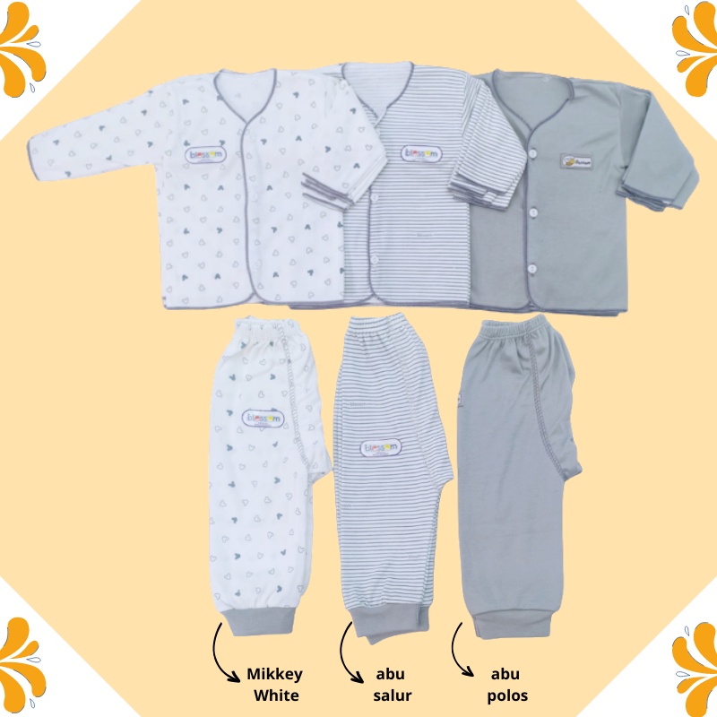 1 Set Setelan Baby New Born SNI Lengan Panjang Celana Panjang / Kaos Celana Setelan Bayi Adem Branded Murah