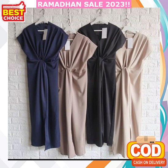 Kamala Kaftan Gamis Crinkle Remaja Wanita Formal Casual Ootd Lebaran Fashion Muslim Bahan Crinkle Ai