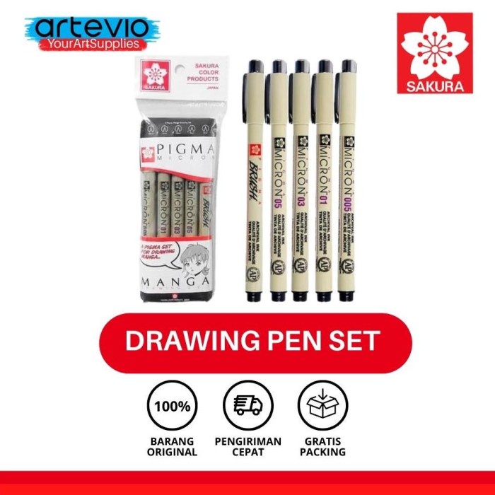 

Terlaris Drawing Pen / Sakura Pigma Micron Set