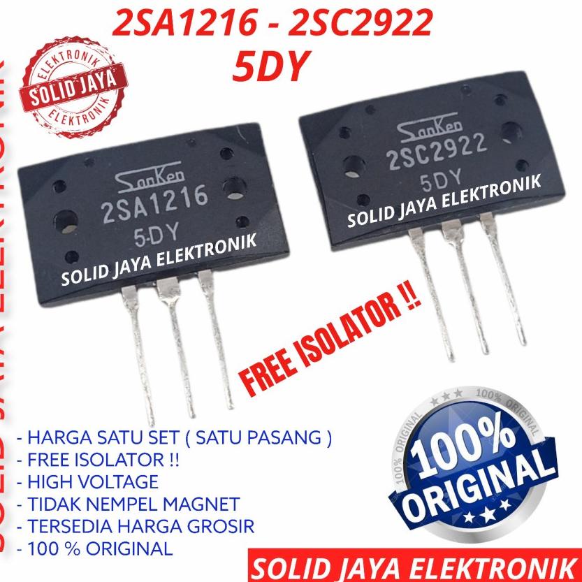 ☁ TR FINAL SANKEN 5DY 2SA1216 2SC2922 ASLI ORI TRANSISTOR 2SA 1216 2SC 2922 A1216 C2922 5 DY ORIGINA