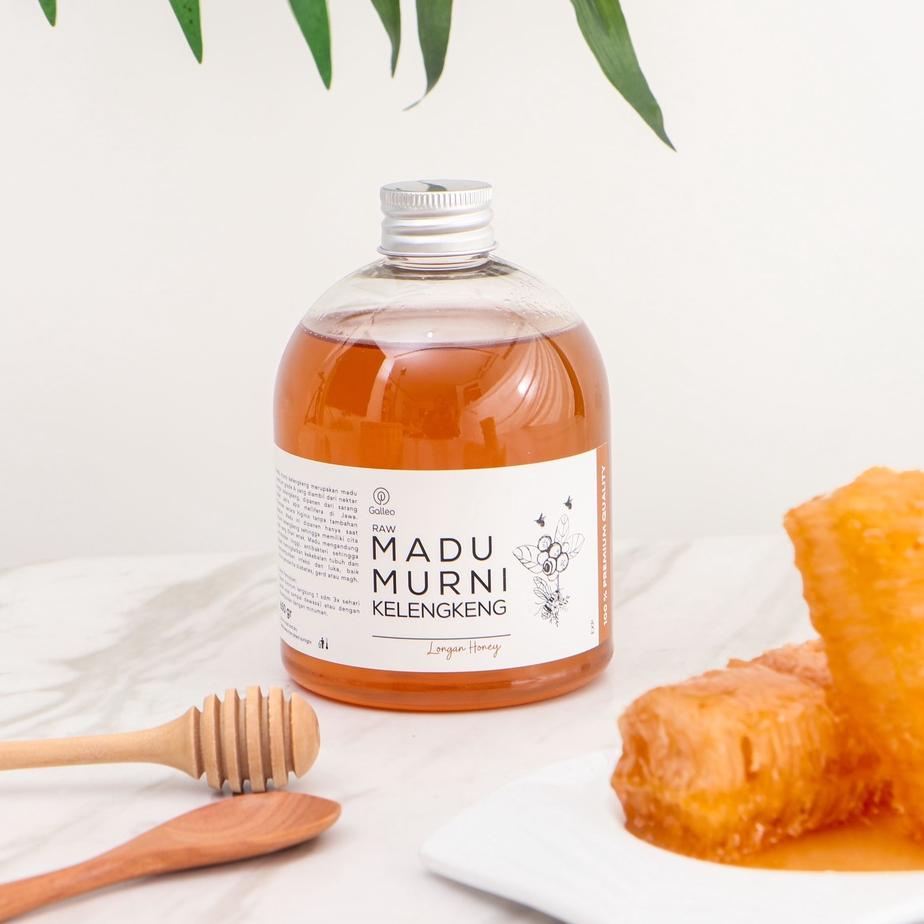 

♔ Murni Kelengkeng Longan 650 gr Galleo Grade A 100% Raw Honey [ Free Sendok Kayu ] ♕