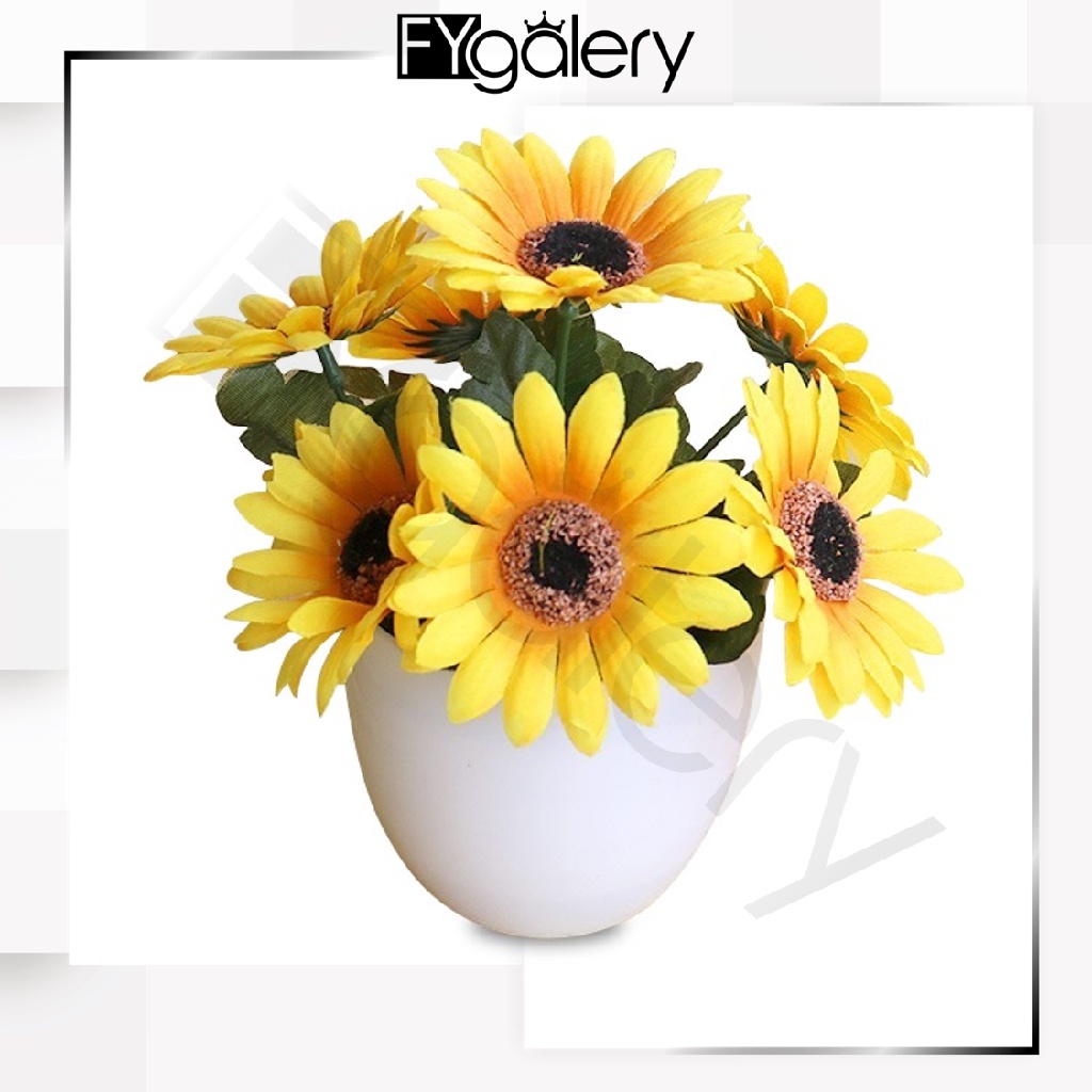 FYGALERY PT20 Pot Tanaman Hias Bunga Hias Plastik Ornamen Pot Bongsai Artificial Flower Decoration