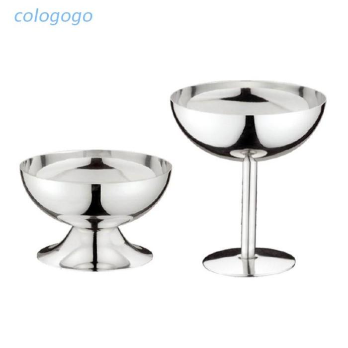 

Colo Stainless Steel Goblet Cup Ice Cream Dessert Salad Bowl Fruit 036