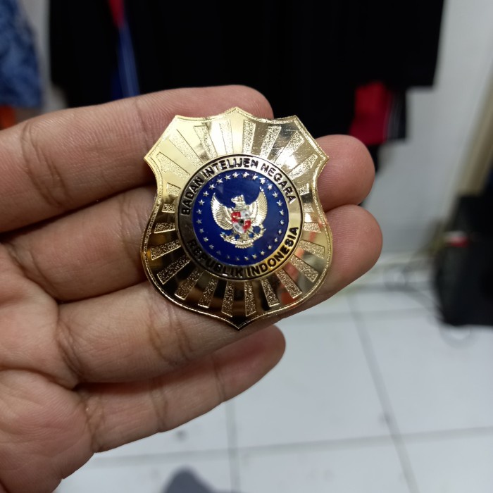 Pin Jas Pin/Lencana Logo Bin (Asli Kuningan) Magnet