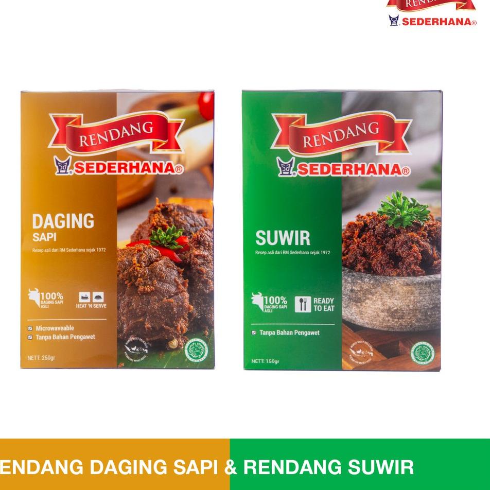 

☂ Rendang Sederhana - Paket Mix Rendang Daging Sapi & Daging Suwir ✲