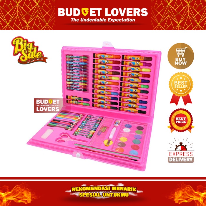 Crayon Crayon Anak Lengkap Dengan Pensil Warna Dan Cat Air 86Pcs 1 Set Cryon