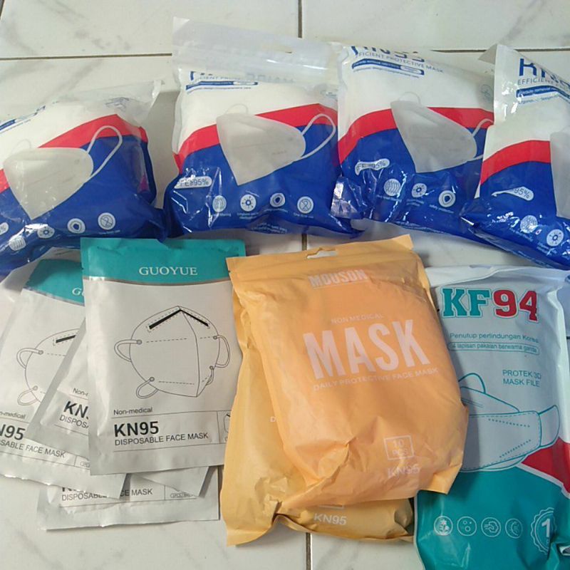 masker KN95, mouson, guoyue, kf94