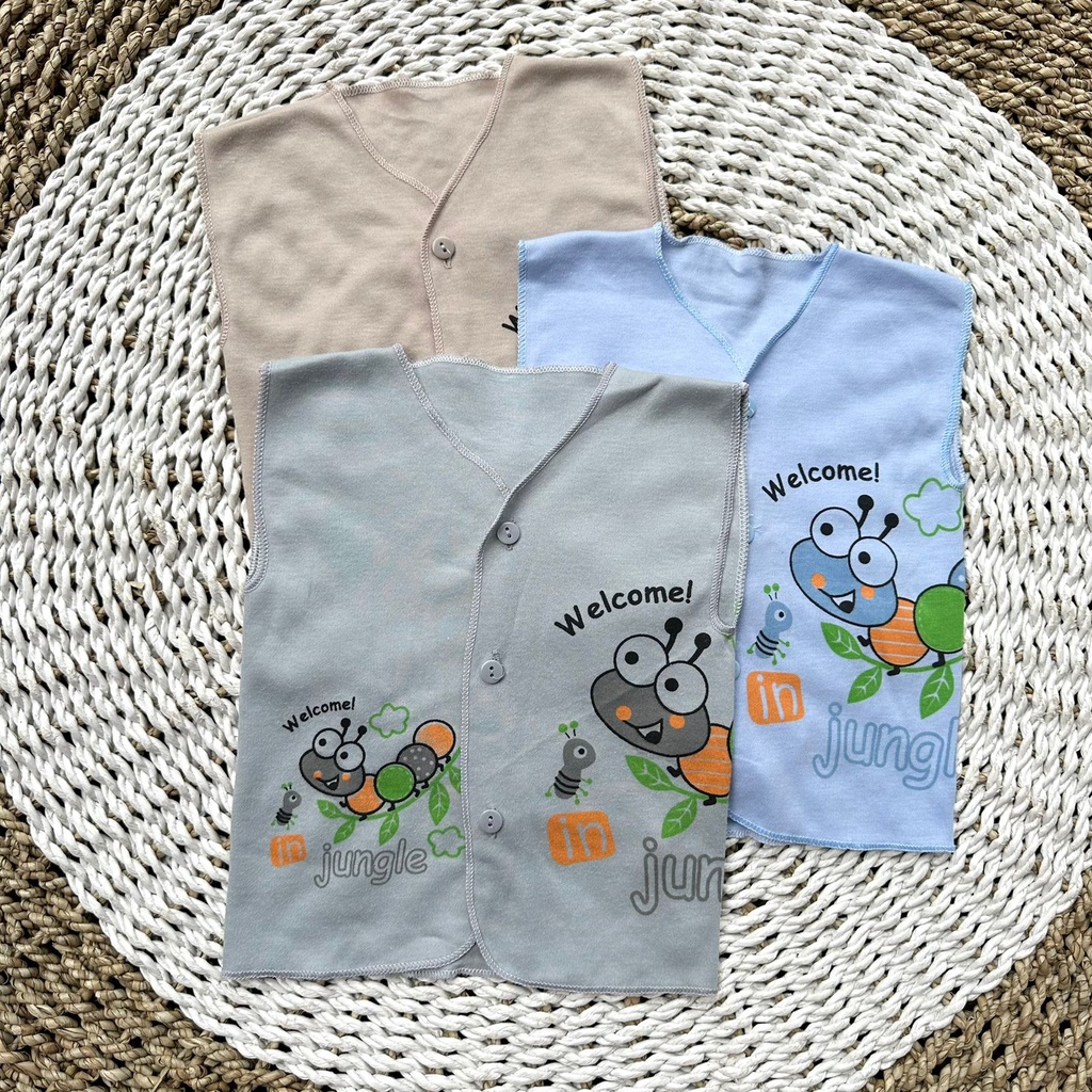 3 PCS Baju Lengan Kutung Bayi Bayi Atasan Bayi Baju Newborn Baju Bayi Baru Lahir Gift Bayi Hadiah Lahiran Bayi DNW BABY