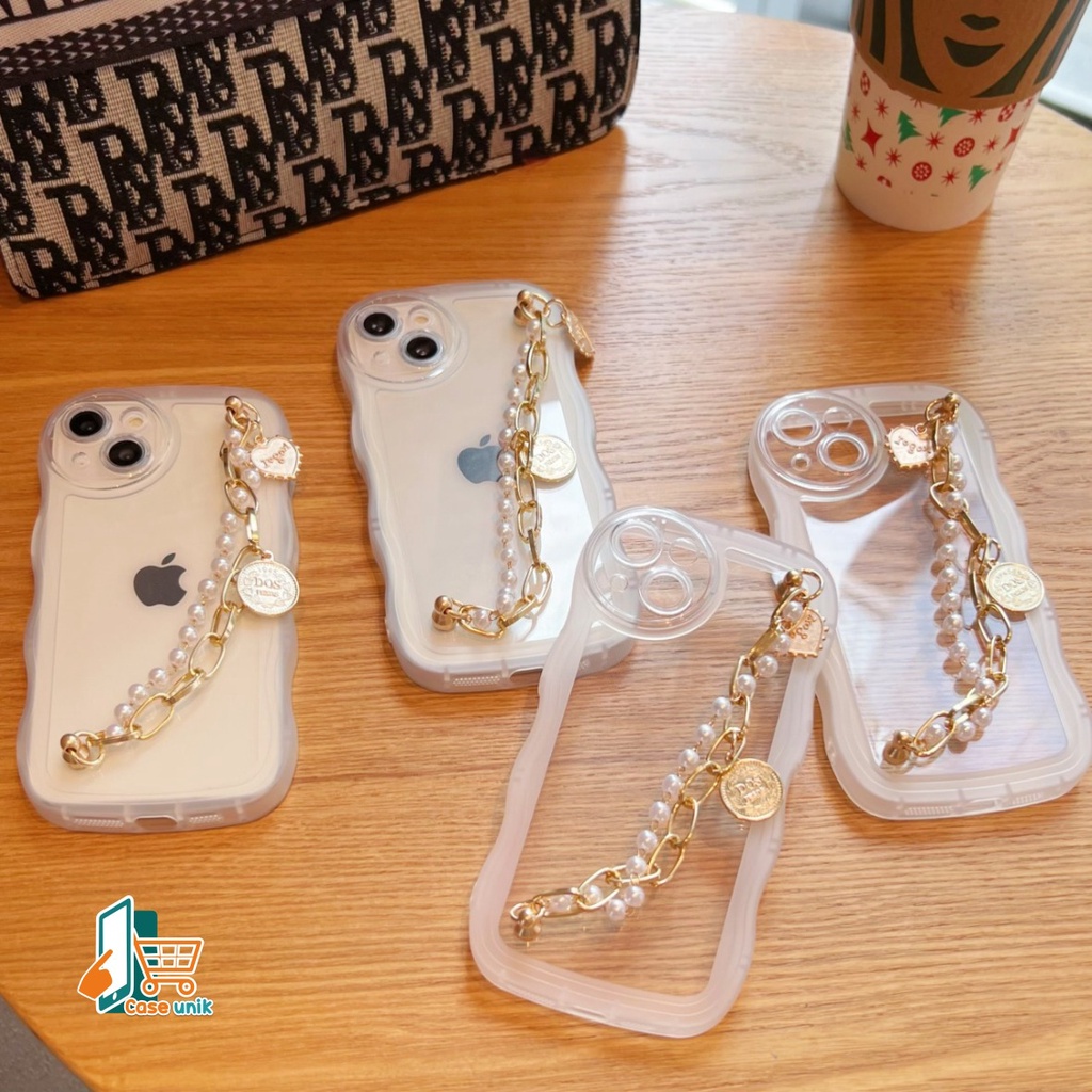 GC016 SOFTCASE WAVY GELOMBANG RANTAI MUTIARA FOR INFINIX SMART 5 6 6 PLUS HOT 9 10 11 12 PLAY 11S 12I 12 PRO 20 20I 20S NOTE 12 G96 CS5333