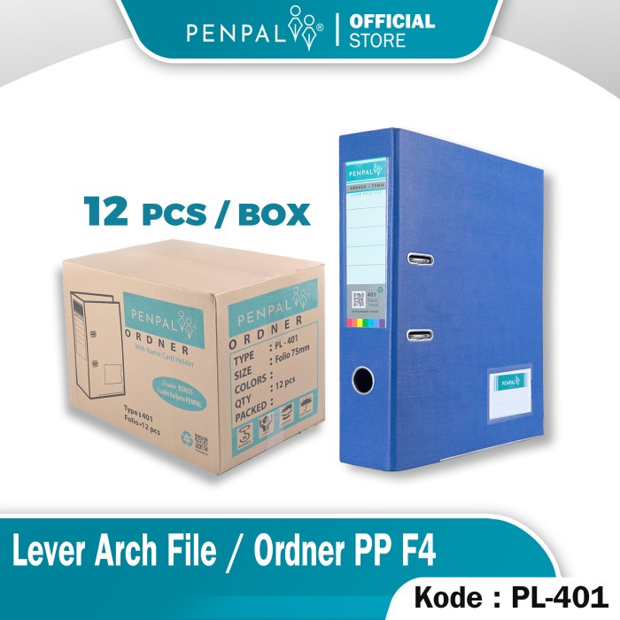 

Terlaris Penpal Lever Arch File / Ordner Folio Pl-401 ( 12 Pcs )