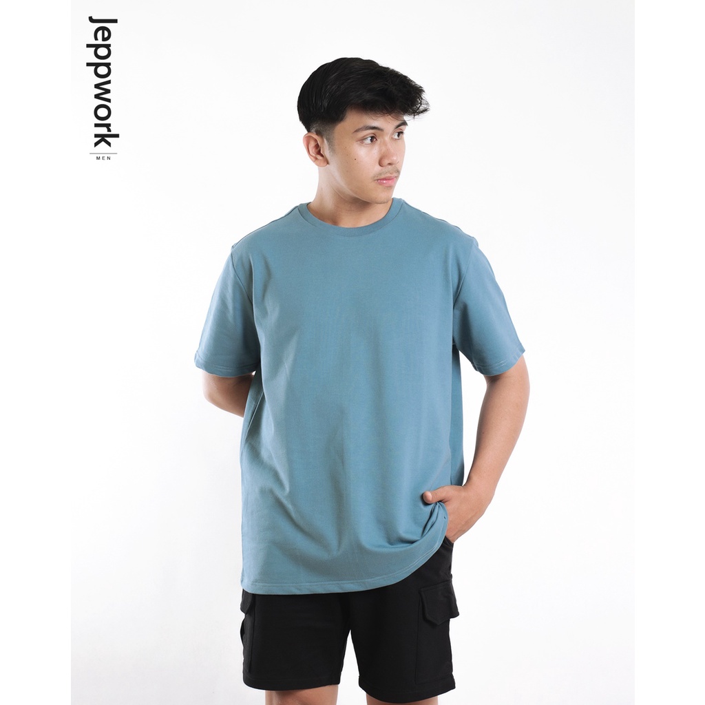 Jeppworks T-SHIRT Kerah Bulat Lengan Pendek Terry Steel Blue