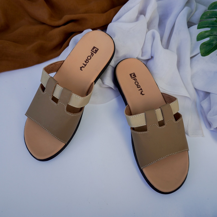 Murah Sandal Slop Wanita Sol Trepes empuk Sendal cewek Flat nyaman