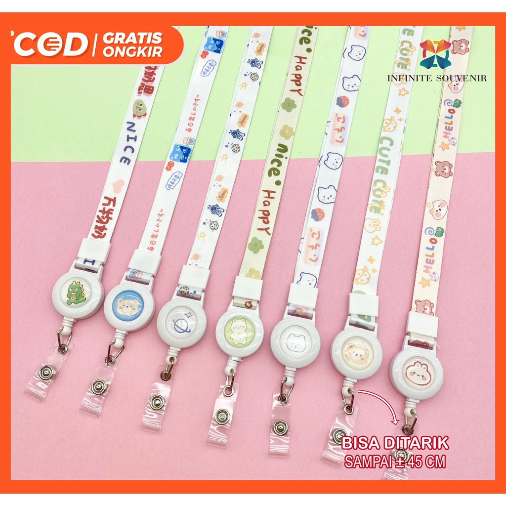 (T006) Tali Lanyard Yoyo / Tali Strap Yoyo / Tali Lanyard bisa Ditarik 46 cm / Tali Tarik Panjang