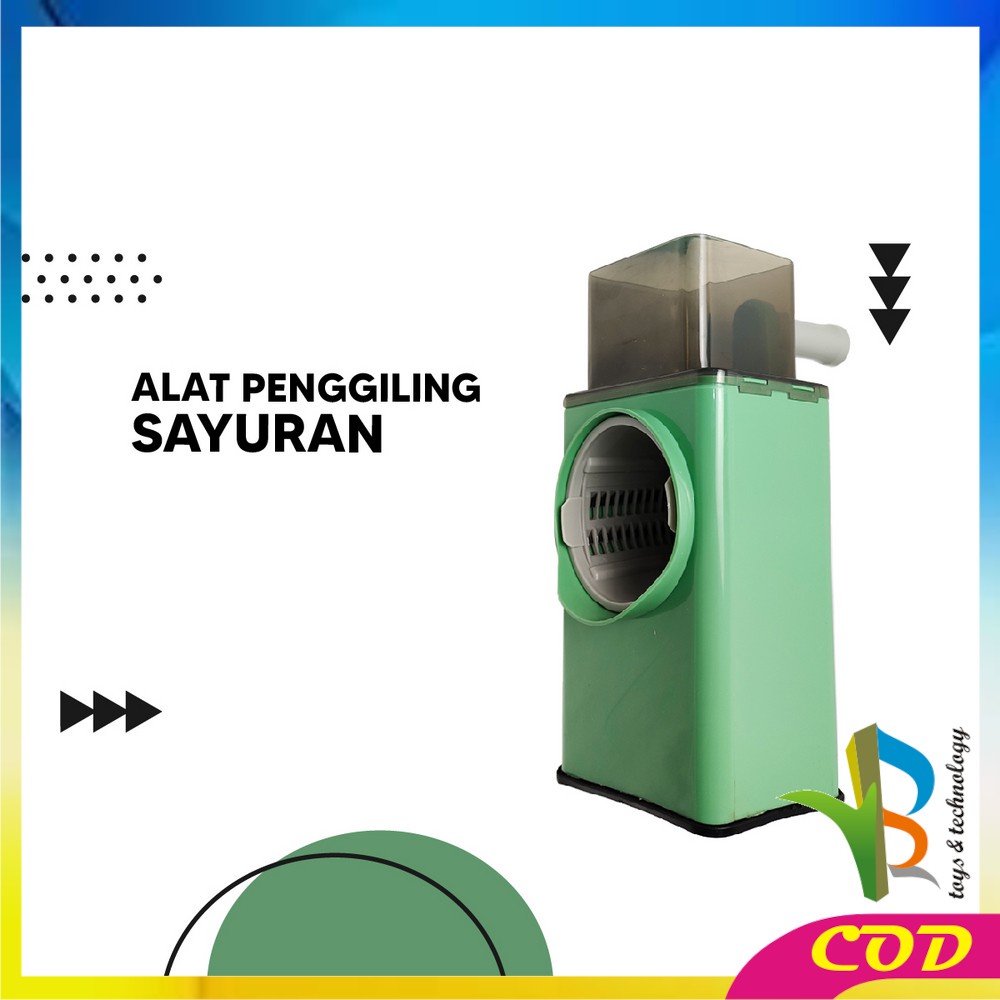 RB-C803 Alat Penggiling Sayur Multifungsi Vegetable Cutter Slicer Machine / Parutan Putar Alat Pemotong Sayuran dan Buah Praktis Serbaguna