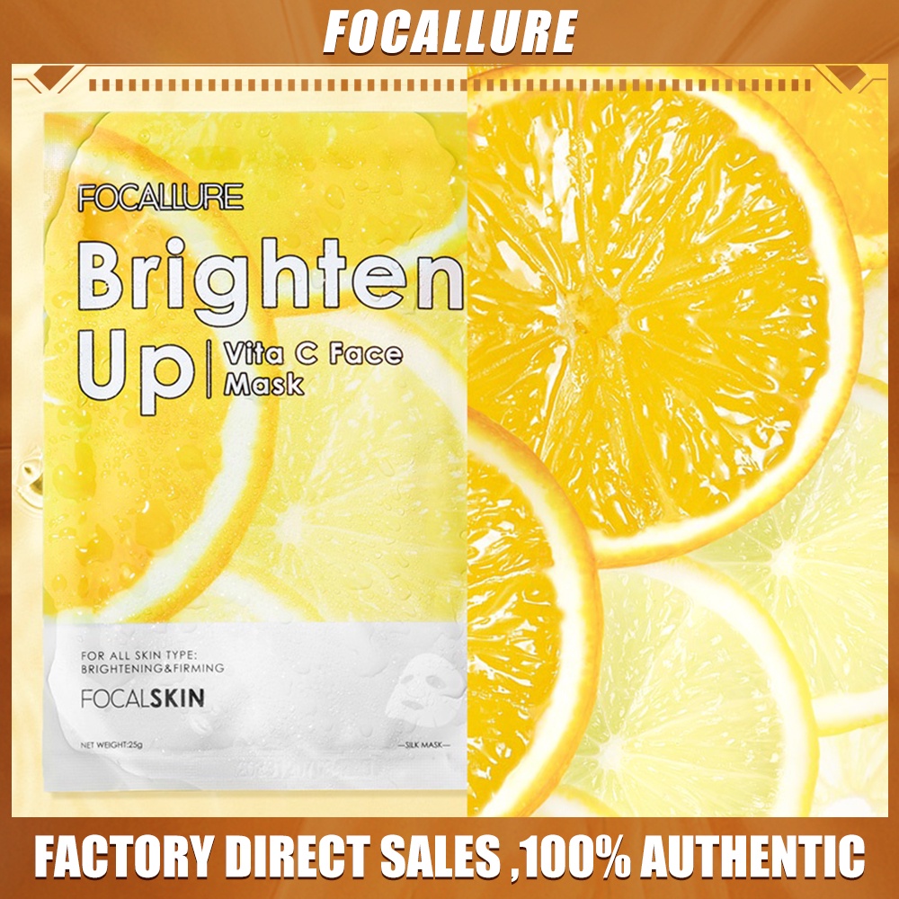 FOCALLURE Whitening Essense Face Mask Vitamin C Face Mask Energy Facial Sheet Skin Care Sheet FASC03