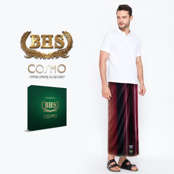 Sarung BHS Cosmo Gold Motif PPT Hitam Merah