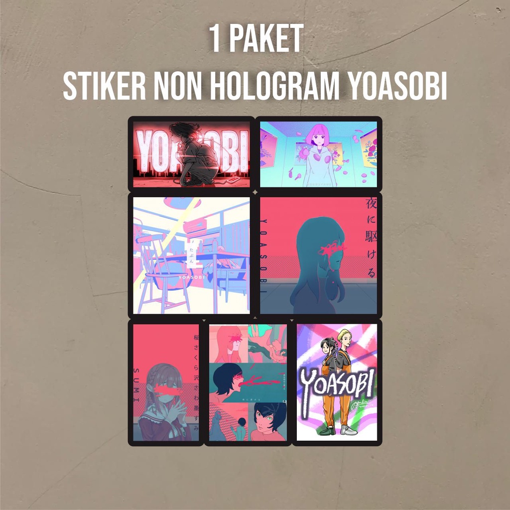 

Stiker Anime Non Hologram Yoasobi Hp dan Laptop 1 Paket (Non Hologram)