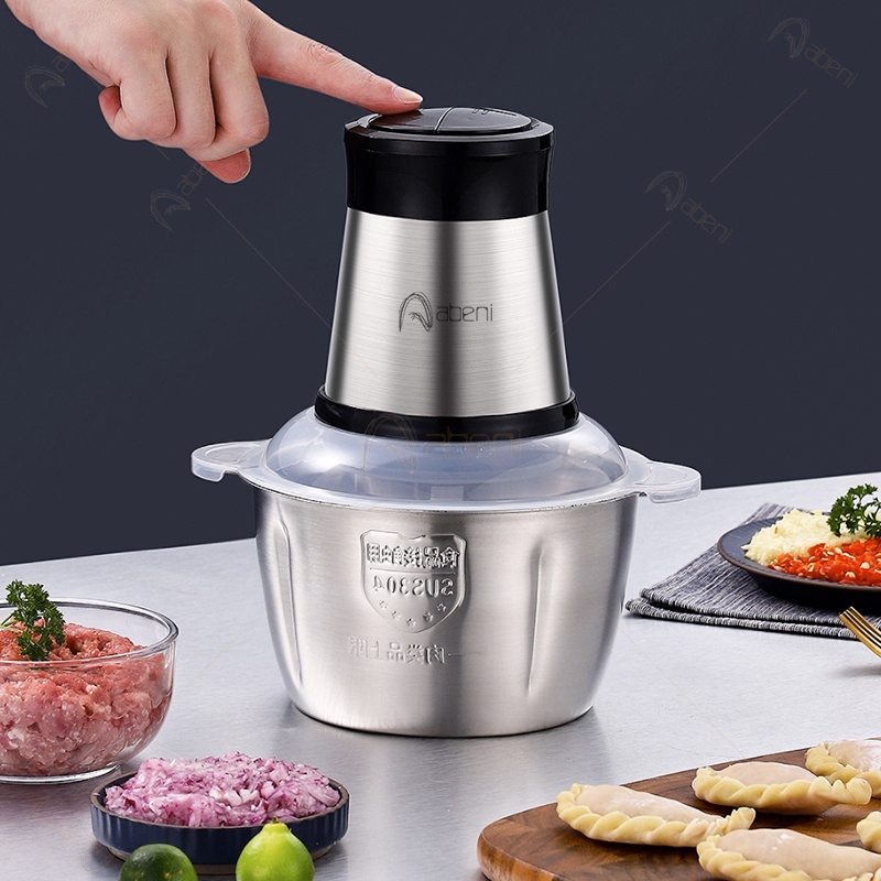 Abeni Blender Daging Chopper Stainless 2L Penggiling Daging Multifungsi Meat Grinder