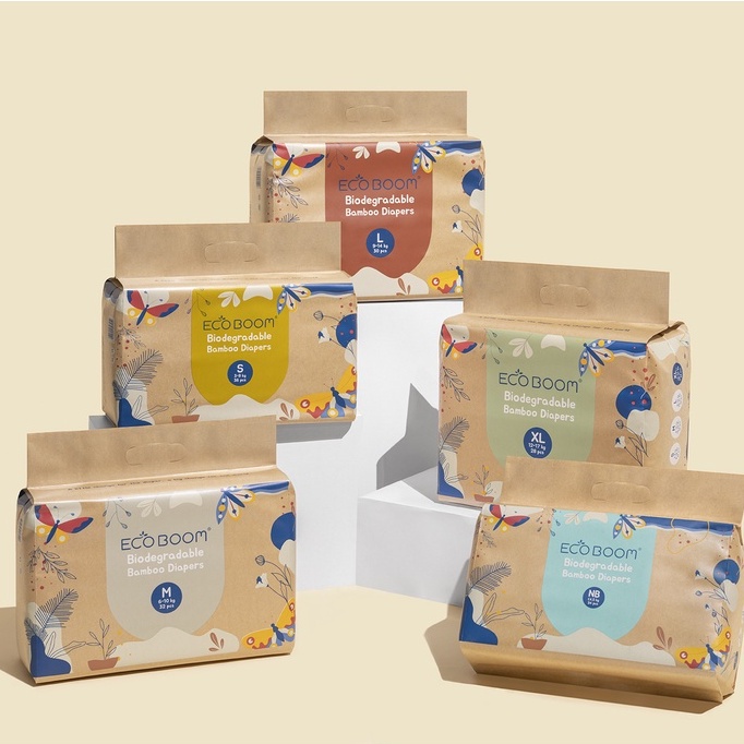 Eco Boom Bamboo Diaper - Popok Tape & Pants Bayi Eco Friendly Diapers