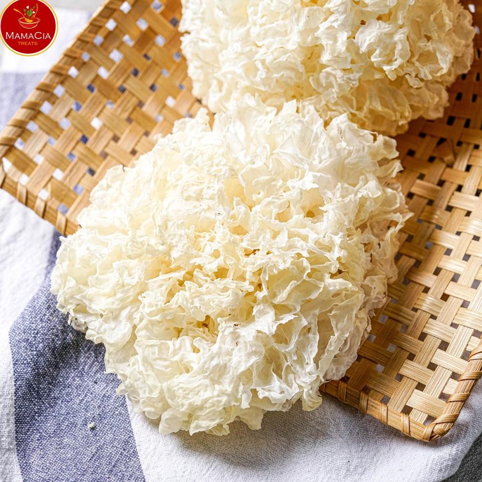 

☚ Mamacia Treats r Putih Salju / r Es / Bai Mu Er / Snow White Fungus 100 Gram - 500 Gram ♟