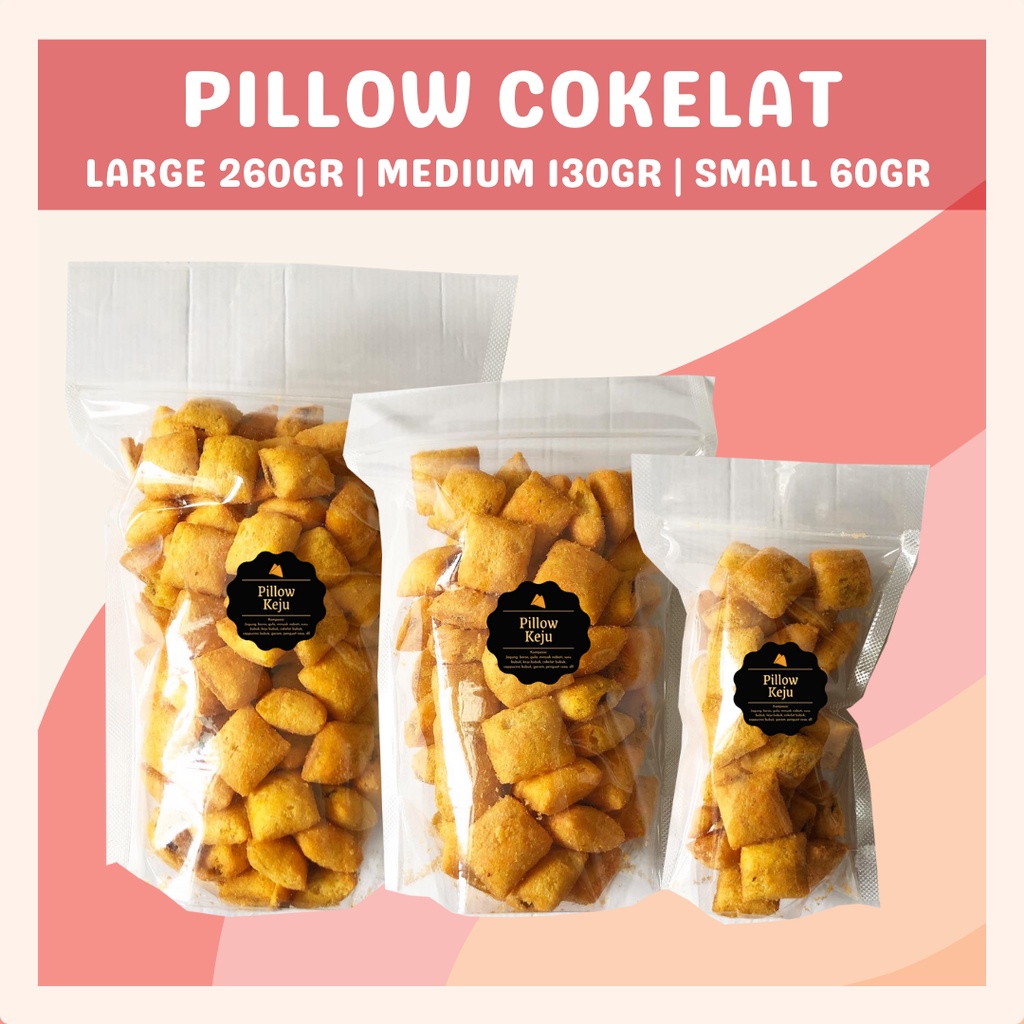 [DELISH SNACKS] Pillow Cokelat / Keju (S) / Snack Cemilan Piloko / Camilan Bantal Coklat Keju